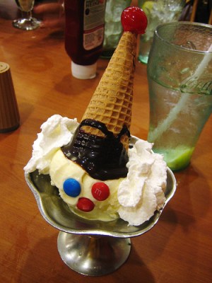 My kids will not eat no kids sundaes. Hell no!