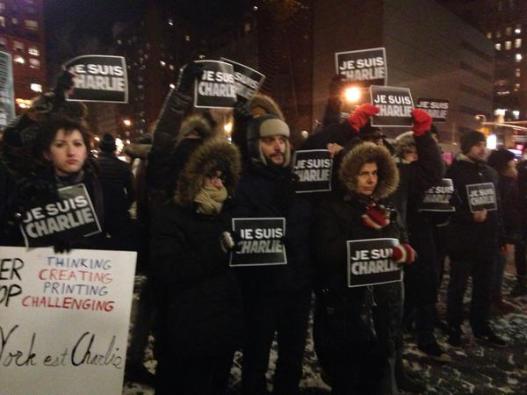 At a rally in Union Square in New York City